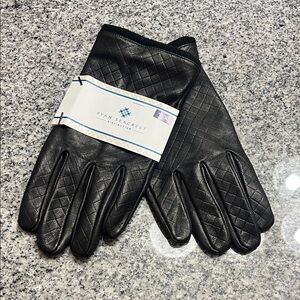 Ryan Seacrest Leather Gloves black new Mens Size XL